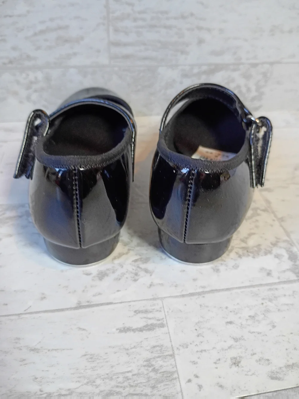 American Ballet Theatre ABT Girls' Mary Jane Tap Dance Black Strap Shoes sz 8